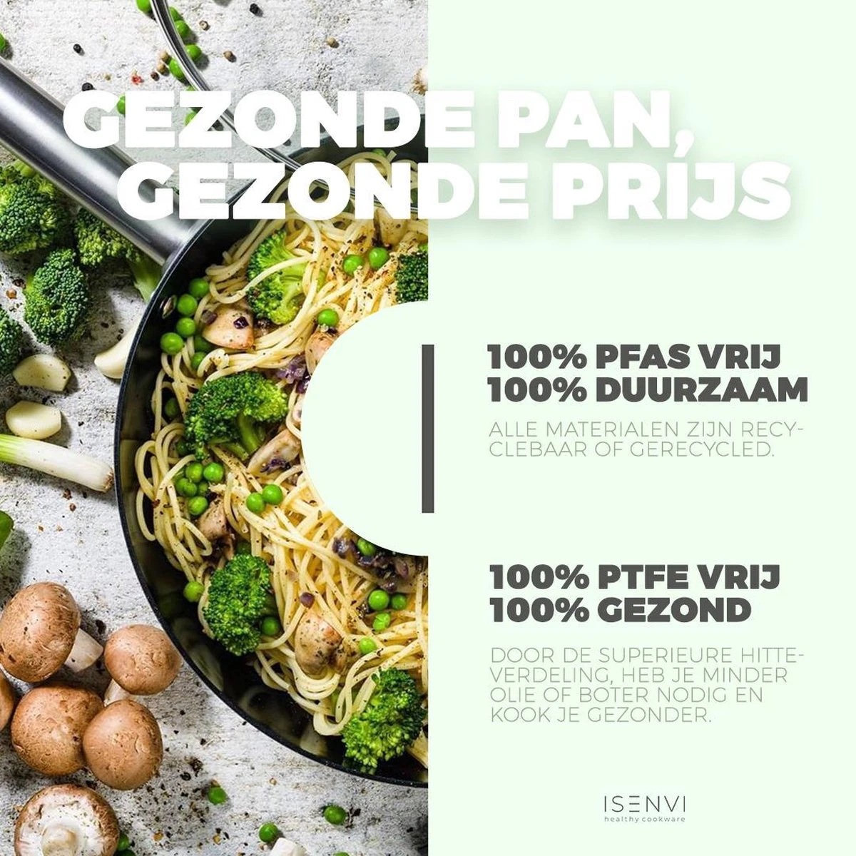 ISENVI Victoria Forged keramische wokpan met deksel 32CM - RVS greep ISENVI Victoria Forged Keramische Wokpan Met Deksel 32CM - RVS Greep -Keuken Pot 1200x1200 1439