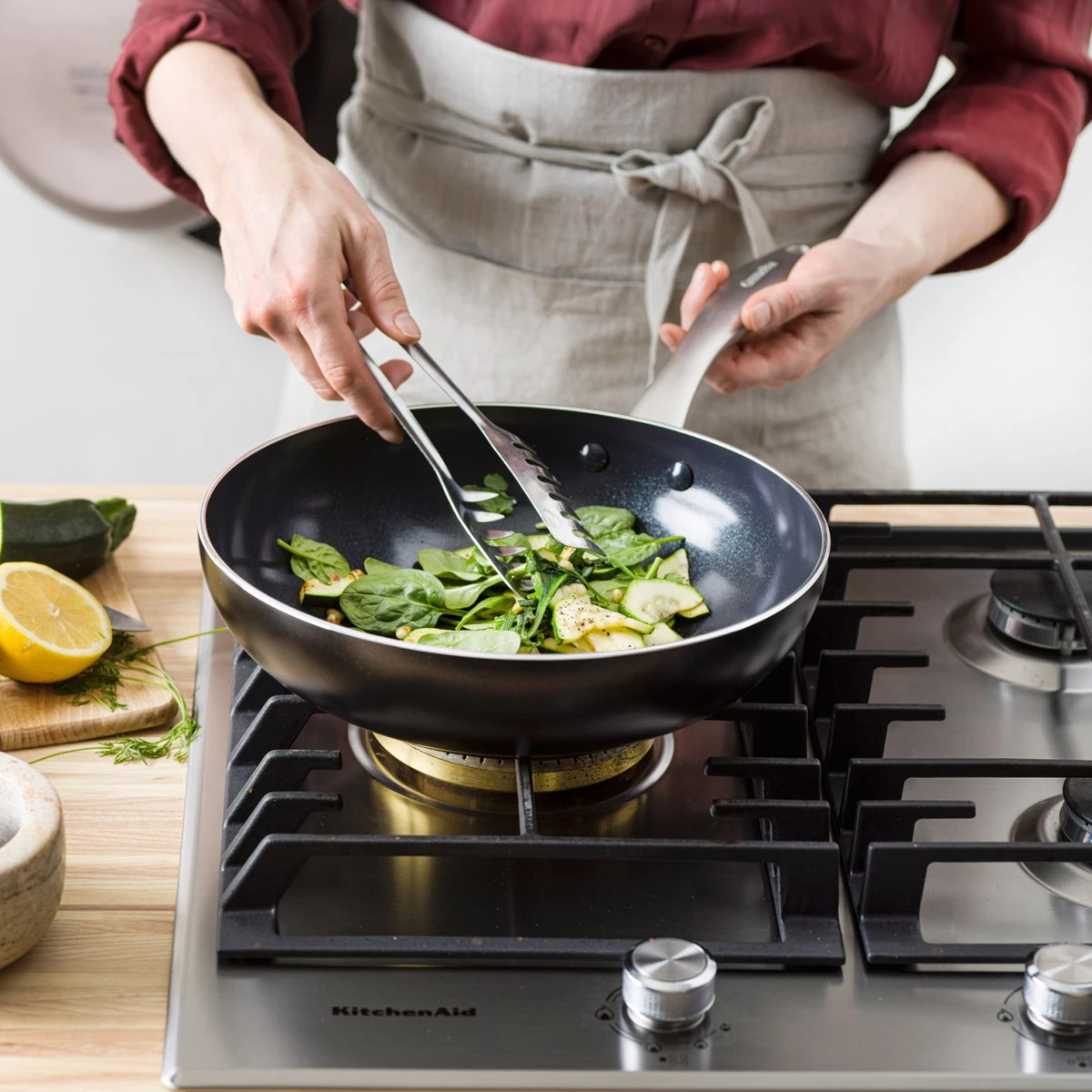 GreenPan Wokpan - Royal Black - ø 28 cm - Keramische anti-aanbaklaag GreenPan Wokpan - Royal Black - ø 28 Cm - Keramische Anti-aanbaklaag -Keuken Pot 1200x1200 1443