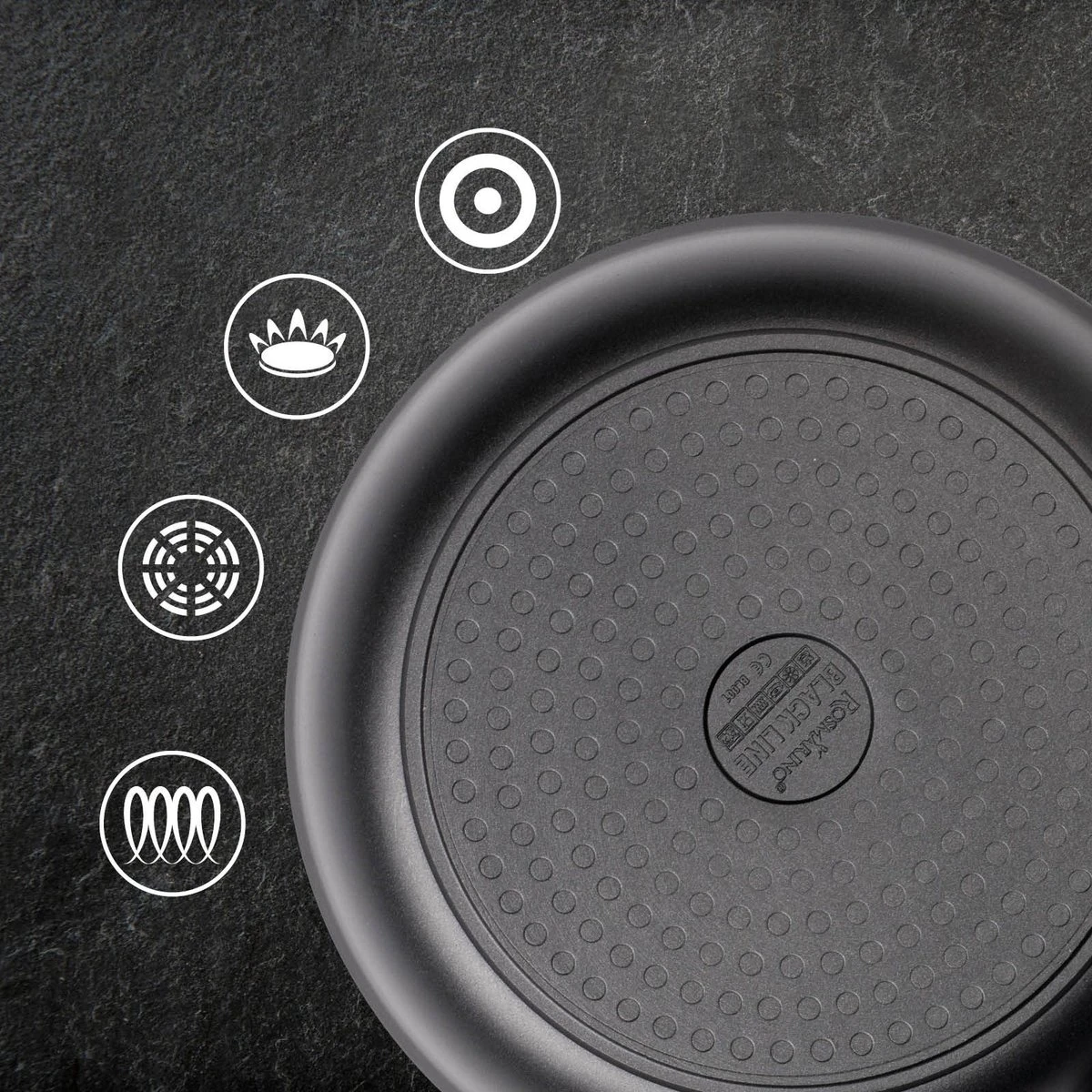 Rosmarino Black Line - wokpan - Ø30cm - 100% PFAS & PFOA vrij - gegoten aluminium - non-stick minerale coating - ergonomische handgreep - geschikt voor alle warmtebronnen & vaatwasser Rosmarino Black Line - Wokpan - Ø30cm - 100% PFAS & PFOA Vrij - Gegoten Aluminium - Non-stick Minerale Coating - Ergonomische Handgreep - Geschikt Voor Alle Warmtebronnen & Vaatwasser -Keuken Pot 1200x1200 1461