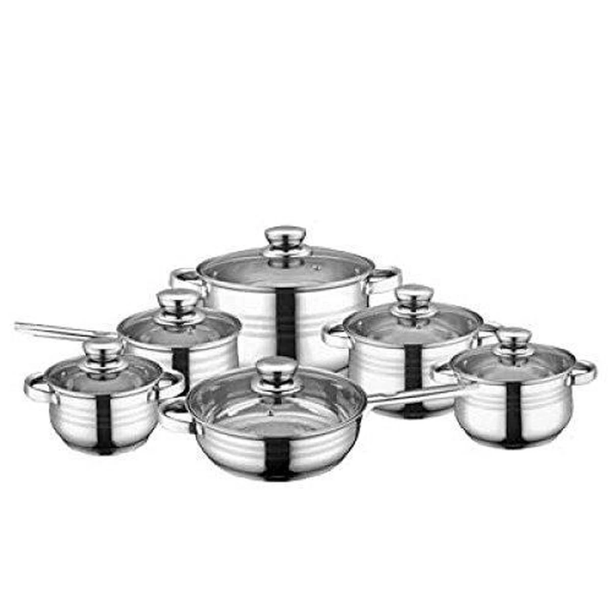 Royalty Line Luxe Pannenset - 12 delig - RVS Royalty Line Luxe Pannenset - 12 Delig - RVS -Keuken Pot 1200x1200 148