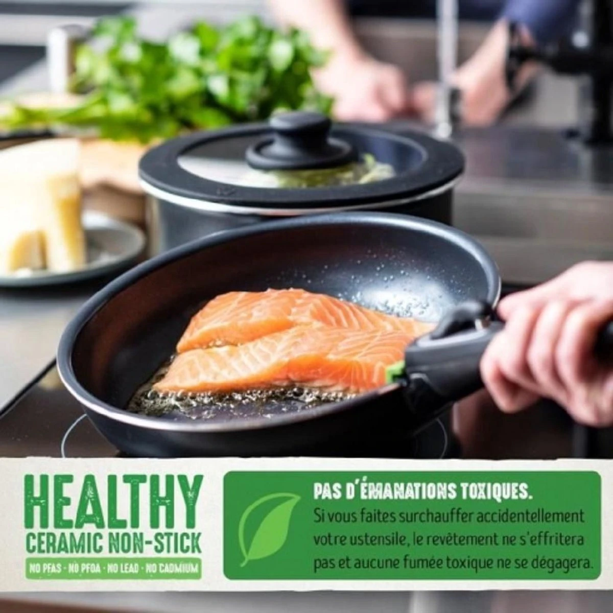 GreenChef Clickpan Pannenset - 8 delig GreenChef Clickpan Pannenset - 8 Delig -Keuken Pot 1200x1200 1505