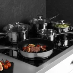Russell Hobbs Pannenset - Vaatwasserbestendig - 5-delige Set - Alle Warmtebronnen Ook Inductie - Steelpannen Met Deksel En Schenktuit -Keuken Pot 1200x1200 1538