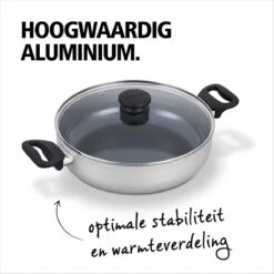 BRABANTIA INDU+ Hapjespan - Keramische Antiaanbaklaag - Met Deksel - Ø 28 Cm - Inductie - Pfas Vrij 6 BRABANTIA INDU+ Hapjespan - Keramische Antiaanbaklaag - Met Deksel - Ø 28 Cm - Inductie - Pfas Vrij -Keuken Pot 1200x1200 1588
