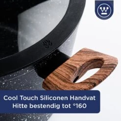 Westinghouse Hapjespan Inductie - Ø 28 Cm - Zwart Marmer Wood - Speciale Editie - Met Deksel - Geschikt Voor Alle Warmtebronnen 5 Westinghouse Hapjespan Inductie - Ø 28 Cm - Zwart Marmer Wood - Speciale Editie - Met Deksel - Geschikt Voor Alle Warmtebronnen -Keuken Pot 1200x1200 1591