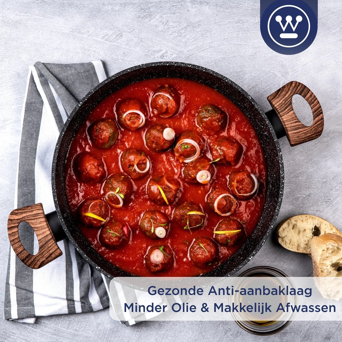 Westinghouse Hapjespan Inductie - Ø 28 cm - Zwart Marmer Wood - Speciale Editie - Met Deksel - Geschikt voor alle warmtebronnen Westinghouse Hapjespan Inductie - Ø 28 Cm - Zwart Marmer Wood - Speciale Editie - Met Deksel - Geschikt Voor Alle Warmtebronnen -Keuken Pot 1200x1200 1594