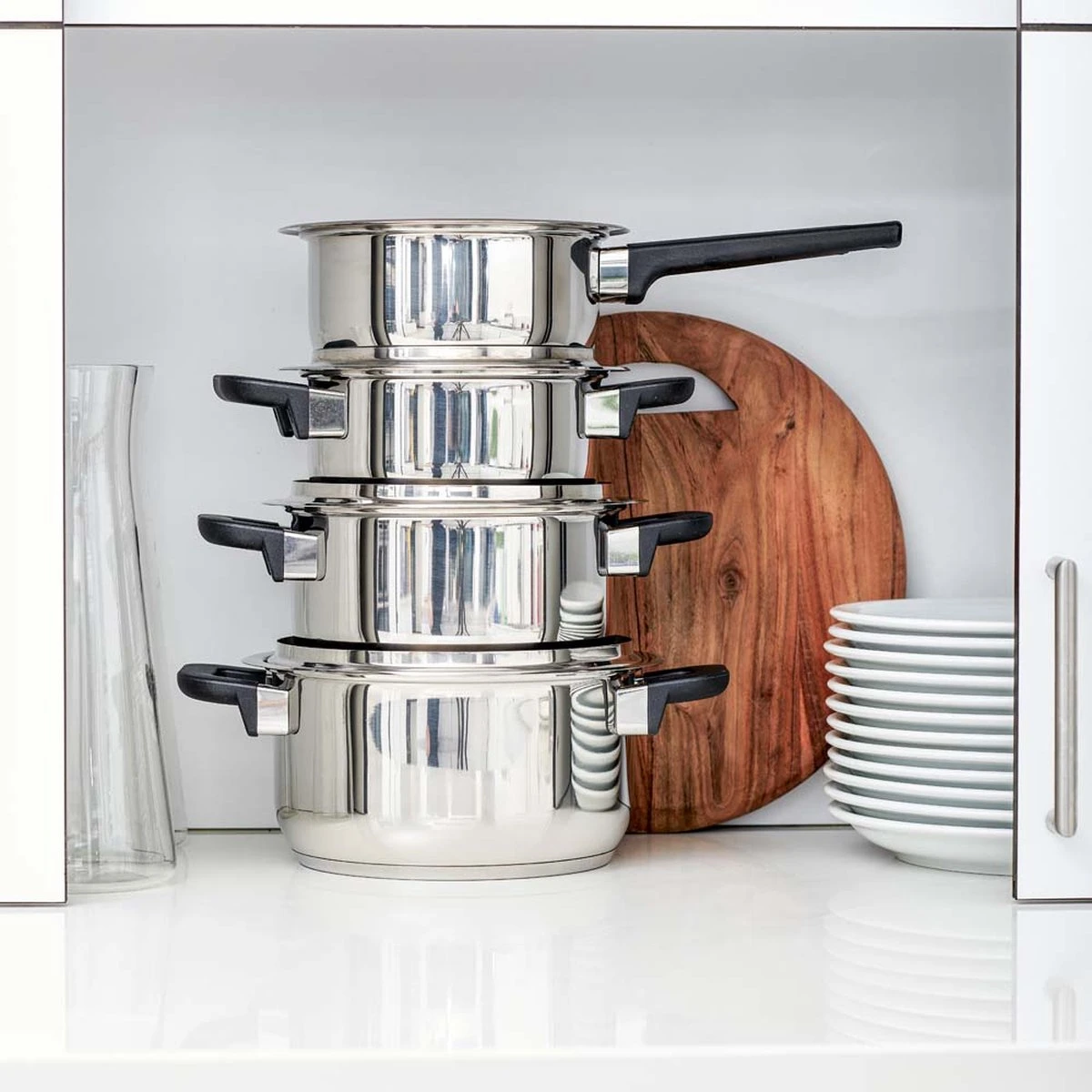 Gero Erik kookpannenset - 4-delig - RVS - inductie Gero Erik Kookpannenset - 4-delig - RVS - Inductie -Keuken Pot 1200x1200 163