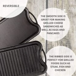 Nuovva Dubbelzijdig Gietijzeren Grillplaat - 50cm X 26cm 4 Nuovva Dubbelzijdig Gietijzeren Grillplaat - 50cm X 26cm -Keuken Pot 1200x1200 1635