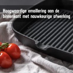 Daumonet Auguste Noir Gietijzeren Grillpan - Steakpan Zwart - PFAS & PFOA Vrij - Vierkant Met Schenktuit - 23,5 Cm - 2 Liter - Emaille - Alle Warmtebronnen - Elektrisch - Gas - Halogeen - Inductie - Keramisch 7 Daumonet Auguste Noir Gietijzeren Grillpan - Steakpan Zwart - PFAS & PFOA Vrij - Vierkant Met Schenktuit - 23,5 Cm - 2 Liter - Emaille - Alle Warmtebronnen - Elektrisch - Gas - Halogeen - Inductie - Keramisch -Keuken Pot 1200x1200 1651