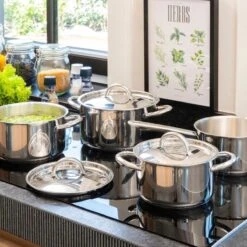 Sola Pannenset Blizz - 4 Delig - Ø Cm - Zilver - RVS - Sandwichbodem -Keuken Pot 1200x1200 166