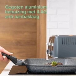 Coninx Grillpan 28CM - Steakpan - Afneembare Handgreep - PFAS-vrij - Grijs -Keuken Pot 1200x1200 1681
