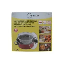 Benson Frituurpan Met Korf - Ø 26 Cm - Carbonstaal Met Marmer Coating -Keuken Pot 1200x1200 1783