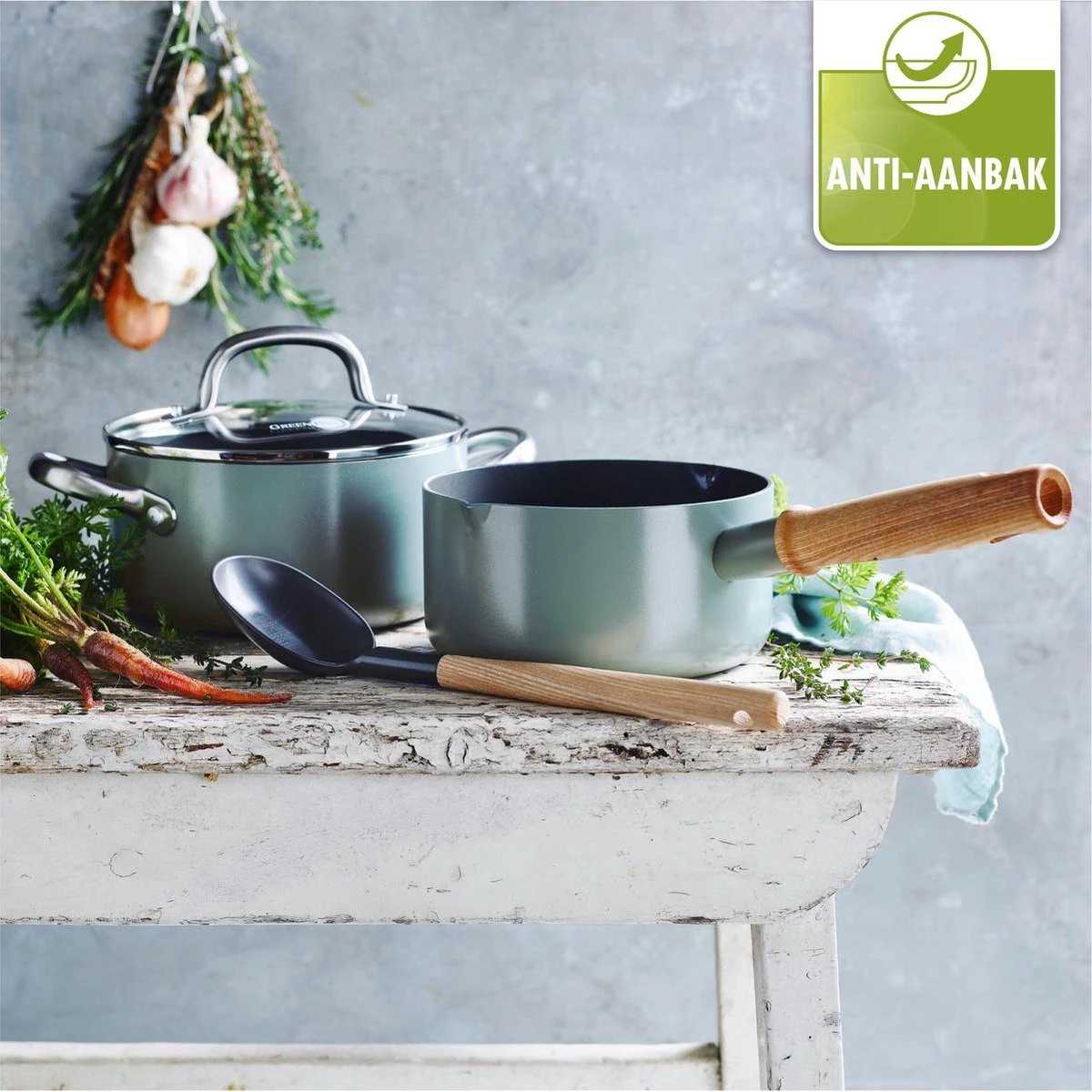 GreenPan Mayflower Steelpan - Ø 16 cm - Keramisch - Inductie GreenPan Mayflower Steelpan - Ø 16 Cm - Keramisch - Inductie -Keuken Pot 1200x1200 1795