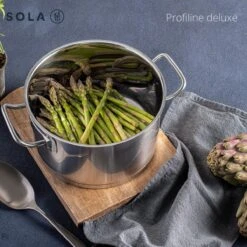 Sola Steelpan Profiline Deluxe - Ø 16 Cm - Zilver - RVS - Sandwichbodem -Keuken Pot 1200x1200 1797