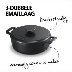 Brabantia The Dutch Braadpan - Matt Black - 28 Cm - Gietijzer -Keuken Pot 1200x1200 193
