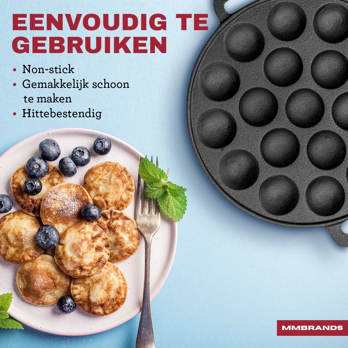 MM Brands Poffertjespan - Poffertjesmaker - Inductie / Oven / BBQ - Inclusief Handvat, Borstel en Vorken MM Brands Poffertjespan - Poffertjesmaker - Inductie / Oven / BBQ - Inclusief Handvat, Borstel En Vorken -Keuken Pot 1200x1200 216