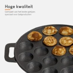Ocina Poffertjespan– 19 Poffertjes – Poffertjesmaker – Poffertjespan Inductie – Poffertjespan Electrisch – Gietijzeren Pan – Inclusief Warmtebestendige Handvaten– Gratis Receptenboek -Keuken Pot 1200x1200 221