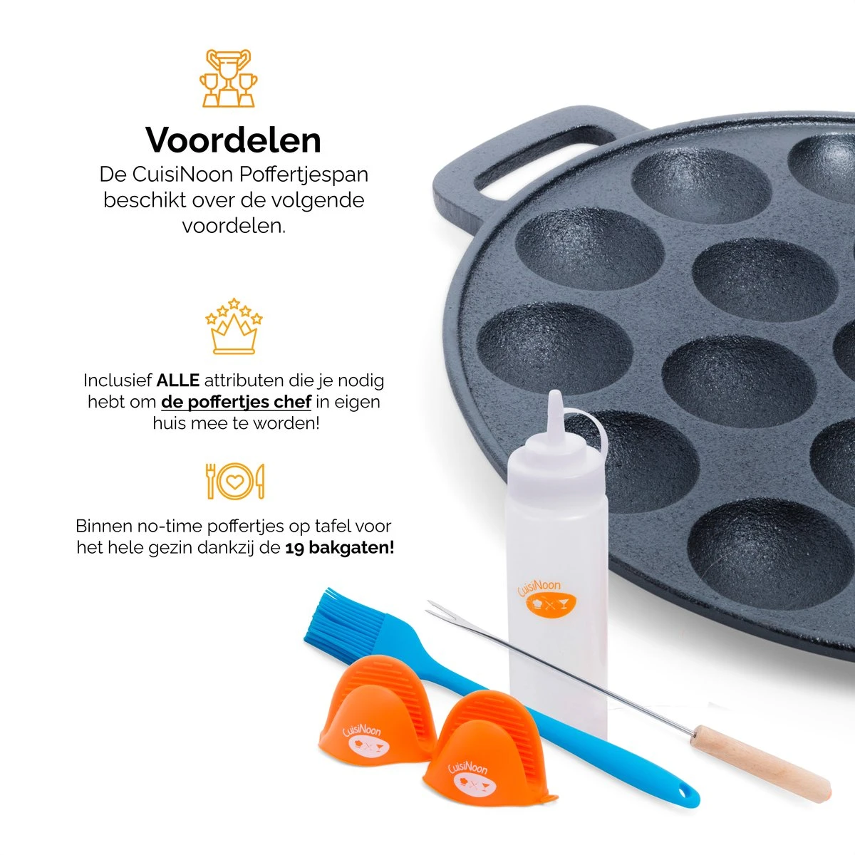 CuisiNoon® Poffertjespan Premium - Complete Poffertjesmaker Set - Inclusief Bakboek CuisiNoon® Poffertjespan Premium - Complete Poffertjesmaker Set - Inclusief Bakboek -Keuken Pot 1200x1200 228