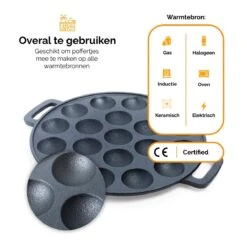 CuisiNoon® Poffertjespan Premium - Complete Poffertjesmaker Set - Inclusief Bakboek 8 CuisiNoon® Poffertjespan Premium - Complete Poffertjesmaker Set - Inclusief Bakboek -Keuken Pot 1200x1200 233