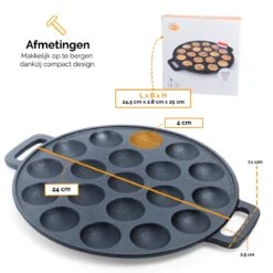 CuisiNoon® Poffertjespan Premium - Complete Poffertjesmaker Set - Inclusief Bakboek 9 CuisiNoon® Poffertjespan Premium - Complete Poffertjesmaker Set - Inclusief Bakboek -Keuken Pot 1200x1200 234