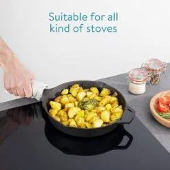 Navaris Gietijzeren Koekenpan - Braadpan Van Gietijzer - Ronde Skillet - Geschikt Voor Alle Warmtebronnen - Ø 30 Cm - Ovenbestendig Tot 260 Graden 7 Navaris Gietijzeren Koekenpan - Braadpan Van Gietijzer - Ronde Skillet - Geschikt Voor Alle Warmtebronnen - Ø 30 Cm - Ovenbestendig Tot 260 Graden -Keuken Pot 1200x1200 269