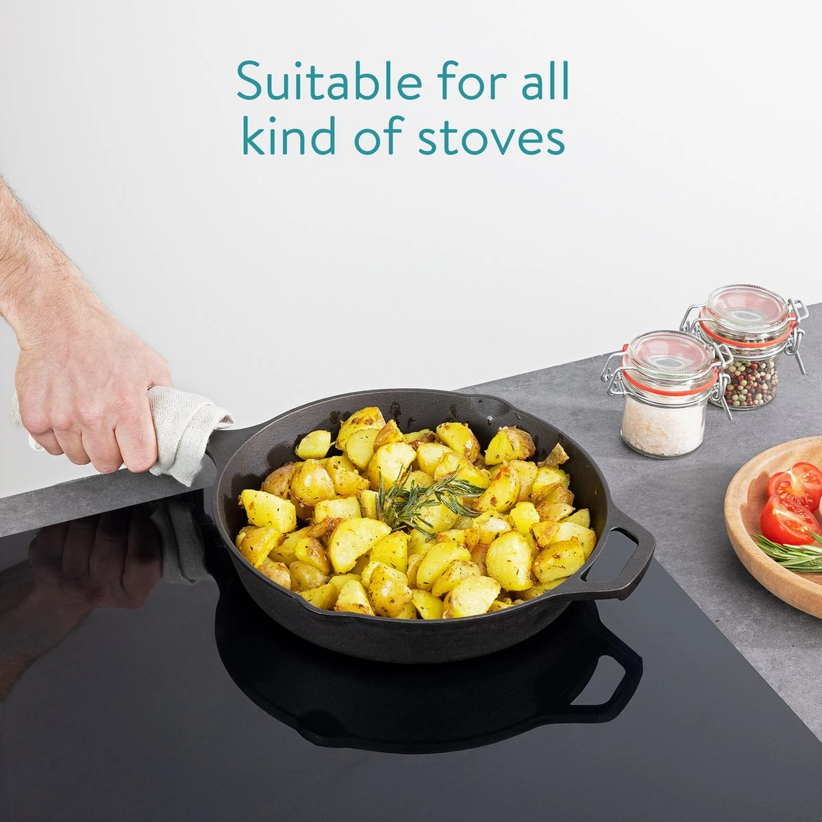 Navaris gietijzeren koekenpan - Braadpan van gietijzer - Ronde skillet - Geschikt voor alle warmtebronnen - Ø 30 cm - Ovenbestendig tot 260 graden Navaris Gietijzeren Koekenpan - Braadpan Van Gietijzer - Ronde Skillet - Geschikt Voor Alle Warmtebronnen - Ø 30 Cm - Ovenbestendig Tot 260 Graden -Keuken Pot 1200x1200 269