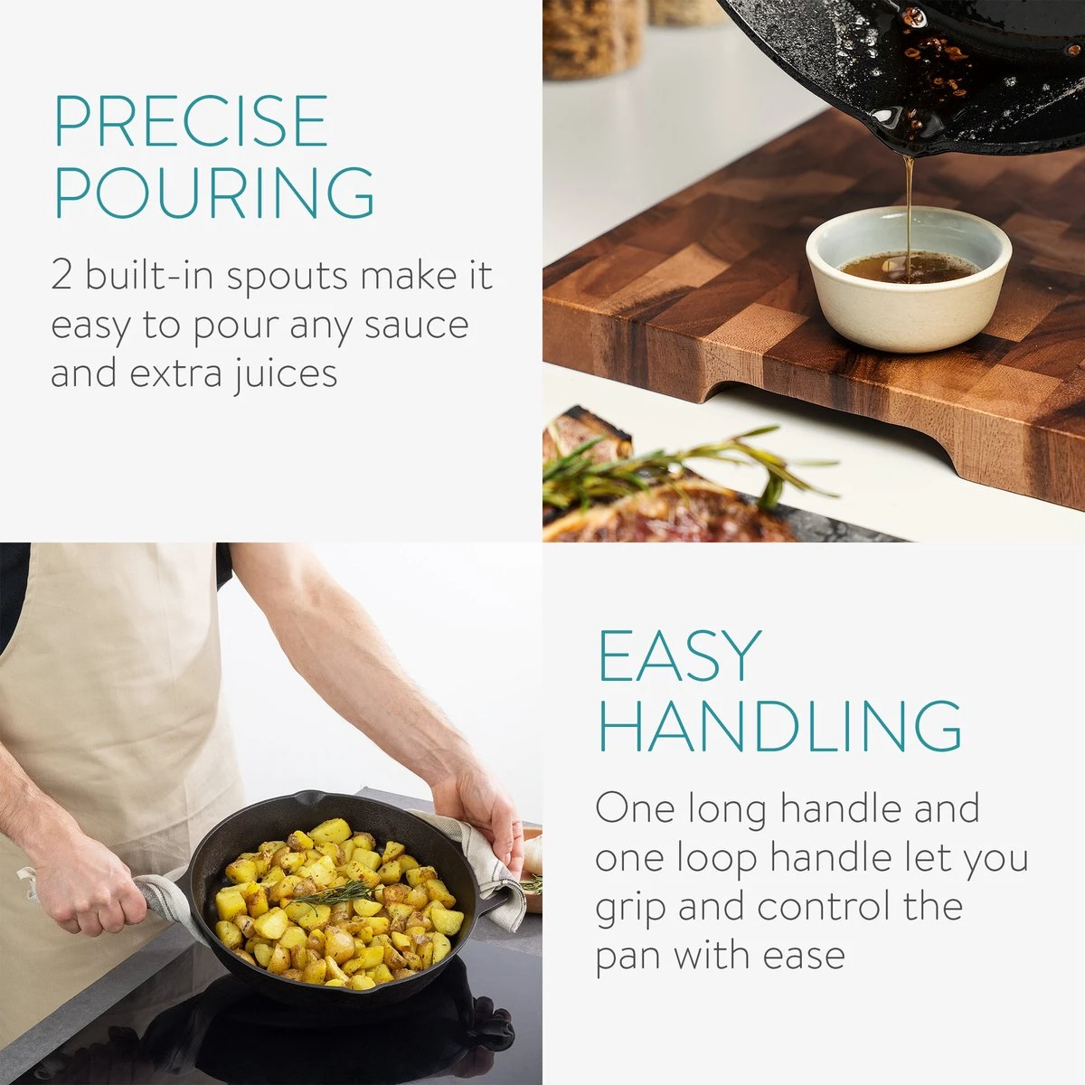 Navaris gietijzeren koekenpan - Braadpan van gietijzer - Ronde skillet - Geschikt voor alle warmtebronnen - Ø 30 cm - Ovenbestendig tot 260 graden Navaris Gietijzeren Koekenpan - Braadpan Van Gietijzer - Ronde Skillet - Geschikt Voor Alle Warmtebronnen - Ø 30 Cm - Ovenbestendig Tot 260 Graden -Keuken Pot 1200x1200 277