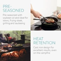 Navaris Gietijzeren Koekenpan - Braadpan Van Gietijzer - Ronde Skillet - Geschikt Voor Alle Warmtebronnen - Ø 30 Cm - Ovenbestendig Tot 260 Graden 17 Navaris Gietijzeren Koekenpan - Braadpan Van Gietijzer - Ronde Skillet - Geschikt Voor Alle Warmtebronnen - Ø 30 Cm - Ovenbestendig Tot 260 Graden -Keuken Pot 1200x1200 278