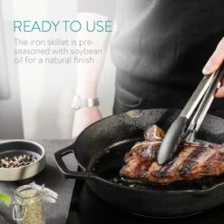 Navaris Gietijzeren Koekenpan - Braadpan Van Gietijzer - Ronde Skillet - Geschikt Voor Alle Warmtebronnen - Ø 30 Cm - Ovenbestendig Tot 260 Graden 18 Navaris Gietijzeren Koekenpan - Braadpan Van Gietijzer - Ronde Skillet - Geschikt Voor Alle Warmtebronnen - Ø 30 Cm - Ovenbestendig Tot 260 Graden -Keuken Pot 1200x1200 279