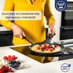 Westinghouse Black Marble - Pannenkoekenpan Inductie - Ø 28 Cm - Zwart Marmer -Keuken Pot 1200x1200 282