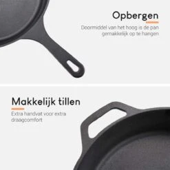Ocina Gietijzeren Pan – ø30,5cm - Skillet - Koekenpan – Hapjespan – Koekenpan Inductie – Koekenpannenset - Gietijzeren Pan Bbq - Gietijzer 4 Ocina Gietijzeren Pan – ø30,5cm - Skillet - Koekenpan – Hapjespan – Koekenpan Inductie – Koekenpannenset - Gietijzeren Pan Bbq - Gietijzer -Keuken Pot 1200x1200 290