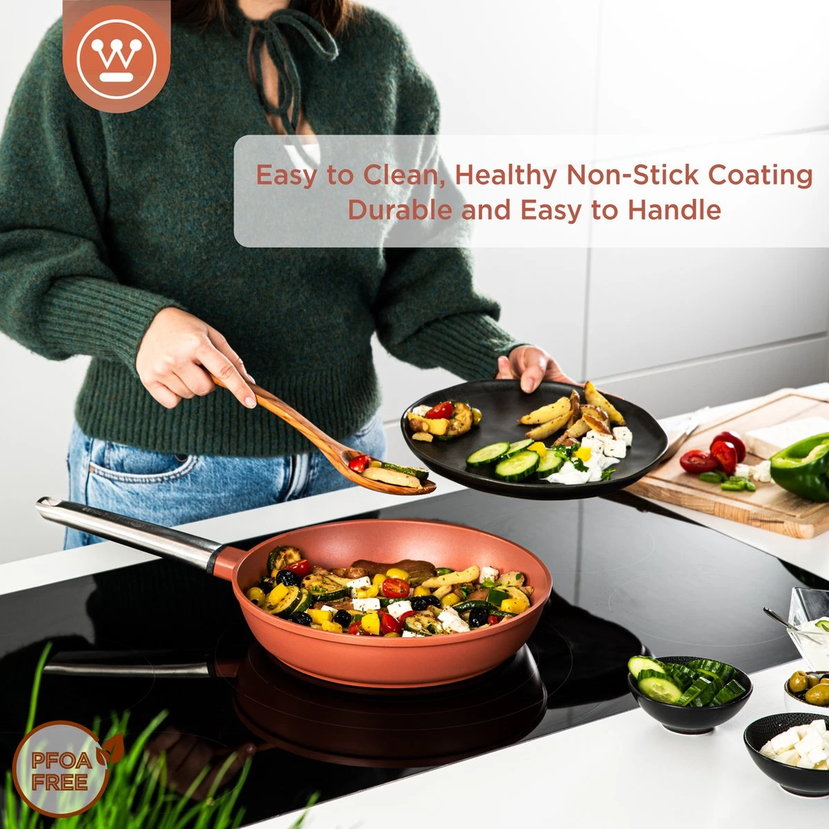 Westinghouse Performance Series - Koekenpan Inductie 28cm - Oven Geschikt - Rood - Geschikt voor alle warmtebronnen Westinghouse Performance Series - Koekenpan Inductie 28cm - Oven Geschikt - Rood - Geschikt Voor Alle Warmtebronnen -Keuken Pot 1200x1200 315