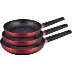 Royal Swiss Koekenpannenset 3-delig (rood) Marmeren Coating -Keuken Pot 1200x1200 328