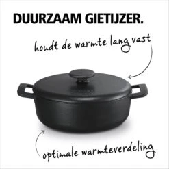 BRABANTIA THE DUTCH Gietijzeren Braadpan - Ø 28cm - MAT Zwart - Inductie -Keuken Pot 1200x1200 37