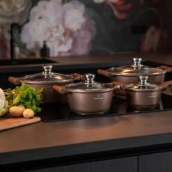 Herenthal Inductie Pannenset- Luxe 10-delige Koekenpannenset - Voor Alle Warmtebronnen - Met Glazen Deksels - Koper 10 Herenthal Inductie Pannenset- Luxe 10-delige Koekenpannenset - Voor Alle Warmtebronnen - Met Glazen Deksels - Koper -Keuken Pot 1200x1200 42