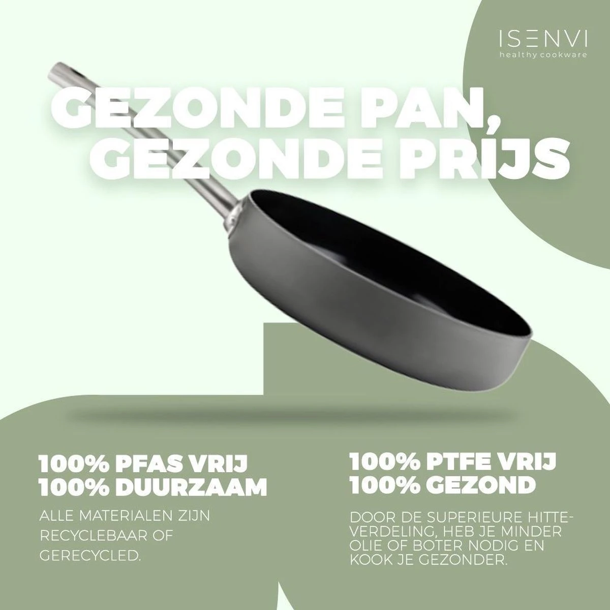 ISENVI Murray Combideal - Keramische Koekenpannen - RVS grepen ISENVI Murray Combideal - Keramische Koekenpannen - RVS Grepen -Keuken Pot 1200x1200 475