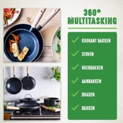 GreenChef Vintage Koekenpan 28cm - Zwart - Inductie - PFAS-vrij 8 GreenChef Vintage Koekenpan 28cm - Zwart - Inductie - PFAS-vrij -Keuken Pot 1200x1200 493