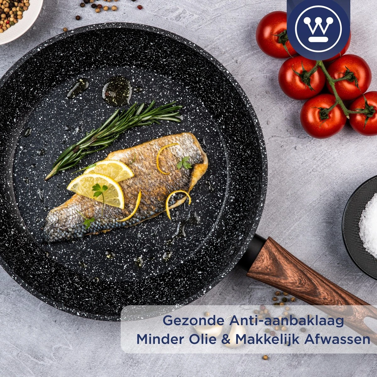 Westinghouse Koekenpan Inductie - Ø 20 cm - Zwart Marmer - Speciale Editie Westinghouse Koekenpan Inductie - Ø 20 Cm - Zwart Marmer - Speciale Editie -Keuken Pot 1200x1200 521