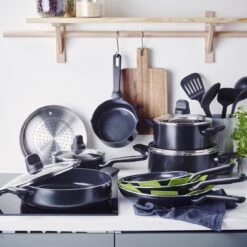 GreenPan Memphis Pannenset - 20-delig - Zwart - Inductie - PFAS-vrij 6 GreenPan Memphis Pannenset - 20-delig - Zwart - Inductie - PFAS-vrij -Keuken Pot 1200x1200 62