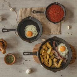 Blackwell Koekenpannenset - Gietijzer - ø 16, 20 En 25 Cm - Zonder Anti-aanbaklaag -Keuken Pot 1200x1200 700