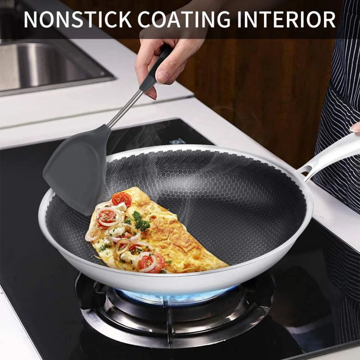 Honingraat Heavy Duty anti-aanbak Koekenpan - Steelpan - wok - met deksel 30 cm - Gas - Elektrisch - Inductie - Oven Honingraat Heavy Duty Anti-aanbak Koekenpan - Steelpan - Wok - Met Deksel 30 Cm - Gas - Elektrisch - Inductie - Oven -Keuken Pot 1200x1200 703