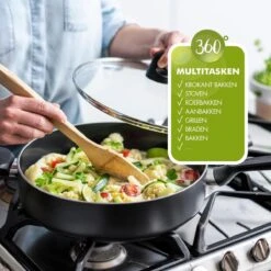 GreenPan Memphis Koekenpan 20cm - Zwart - Inductie - PFAS-vrij 8 GreenPan Memphis Koekenpan 20cm - Zwart - Inductie - PFAS-vrij -Keuken Pot 1200x1200 719