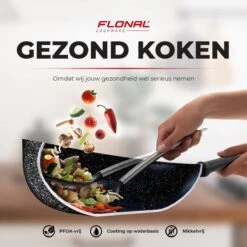 Flonal Pietra Lavica - Koekenpan - Ø 26cm - 100% PFOA Vrij - Aluminium - Ergonomische Handgreep - Geschikt Voor Alle Warmtebronnen -Keuken Pot 1200x1200 775