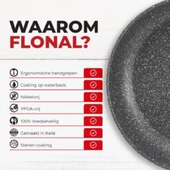 Flonal Pietra Lavica - Koekenpan - Ø 26cm - 100% PFOA Vrij - Aluminium - Ergonomische Handgreep - Geschikt Voor Alle Warmtebronnen -Keuken Pot 1200x1200 782