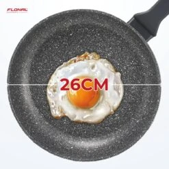 Flonal Pietra Lavica - Koekenpan - Ø 26cm - 100% PFOA Vrij - Aluminium - Ergonomische Handgreep - Geschikt Voor Alle Warmtebronnen -Keuken Pot 1200x1200 783