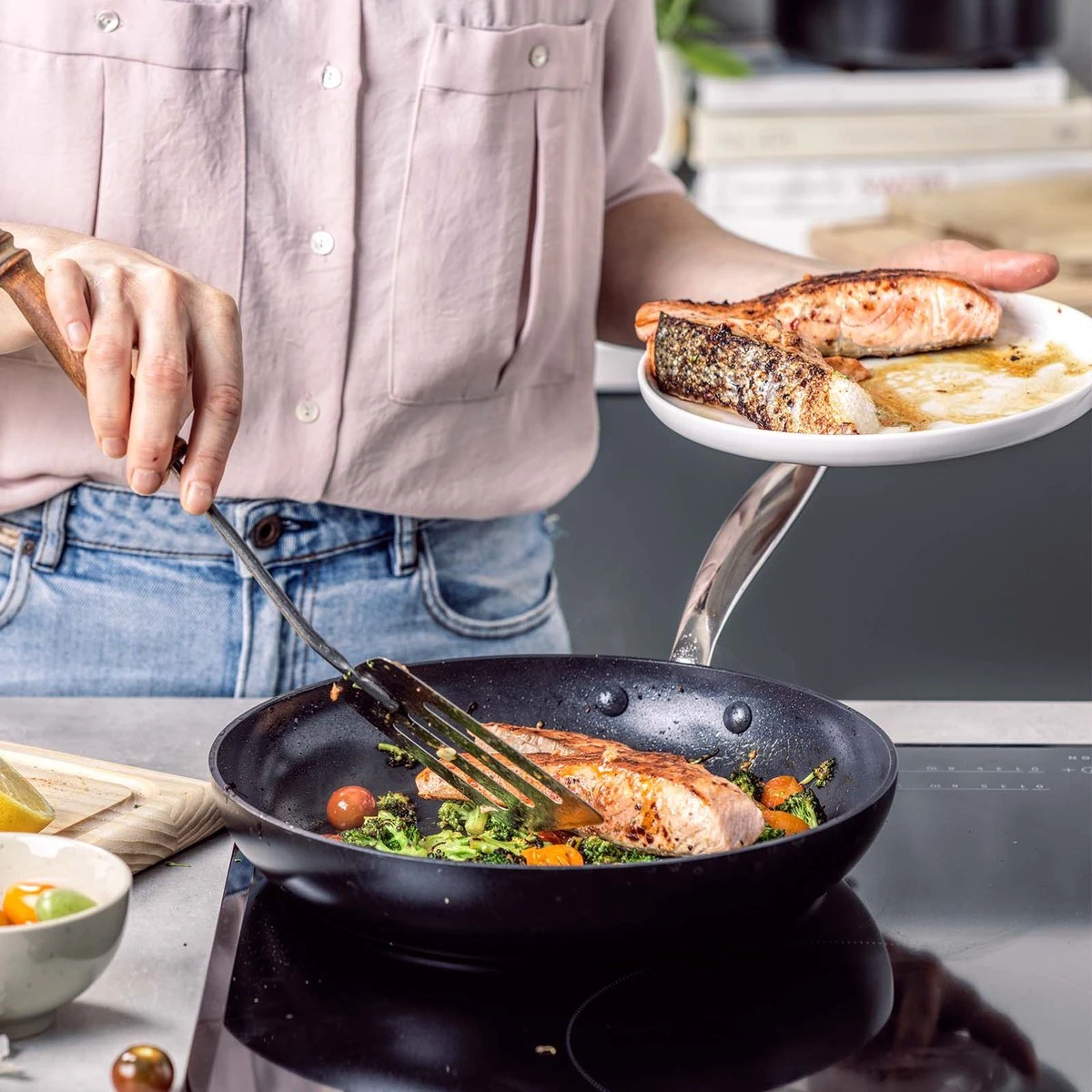 GreenPan Barcelona Infinity Pro koekenpannenset - 3-delig - zwart - inductie - PFAS-vrij GreenPan Barcelona Infinity Pro Koekenpannenset - 3-delig - Zwart - Inductie - PFAS-vrij -Keuken Pot 1200x1200 801