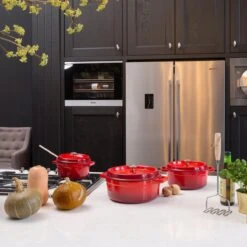 Sola Braadpan Gietijzer - Ø 20 Cm - Oranje/Rood - Gietijzer - Extra Zware Bodem 4 Sola Braadpan Gietijzer - Ø 20 Cm - Oranje/Rood - Gietijzer - Extra Zware Bodem -Keuken Pot 1200x1200 875