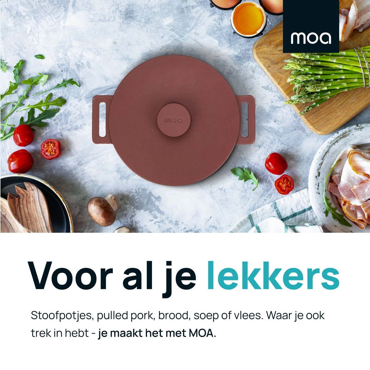 MOA Gietijzeren Braadpan - Inhoud 4,75 liter - 26CM - Rond - Alle warmtebronnen - Ook voor inductie - Gewicht 5,8 kg - Bordeaux rood - MC26BR MOA Gietijzeren Braadpan - Inhoud 4,75 Liter - 26CM - Rond - Alle Warmtebronnen - Ook Voor Inductie - Gewicht 5,8 Kg - Bordeaux Rood - MC26BR -Keuken Pot 1200x1200 889