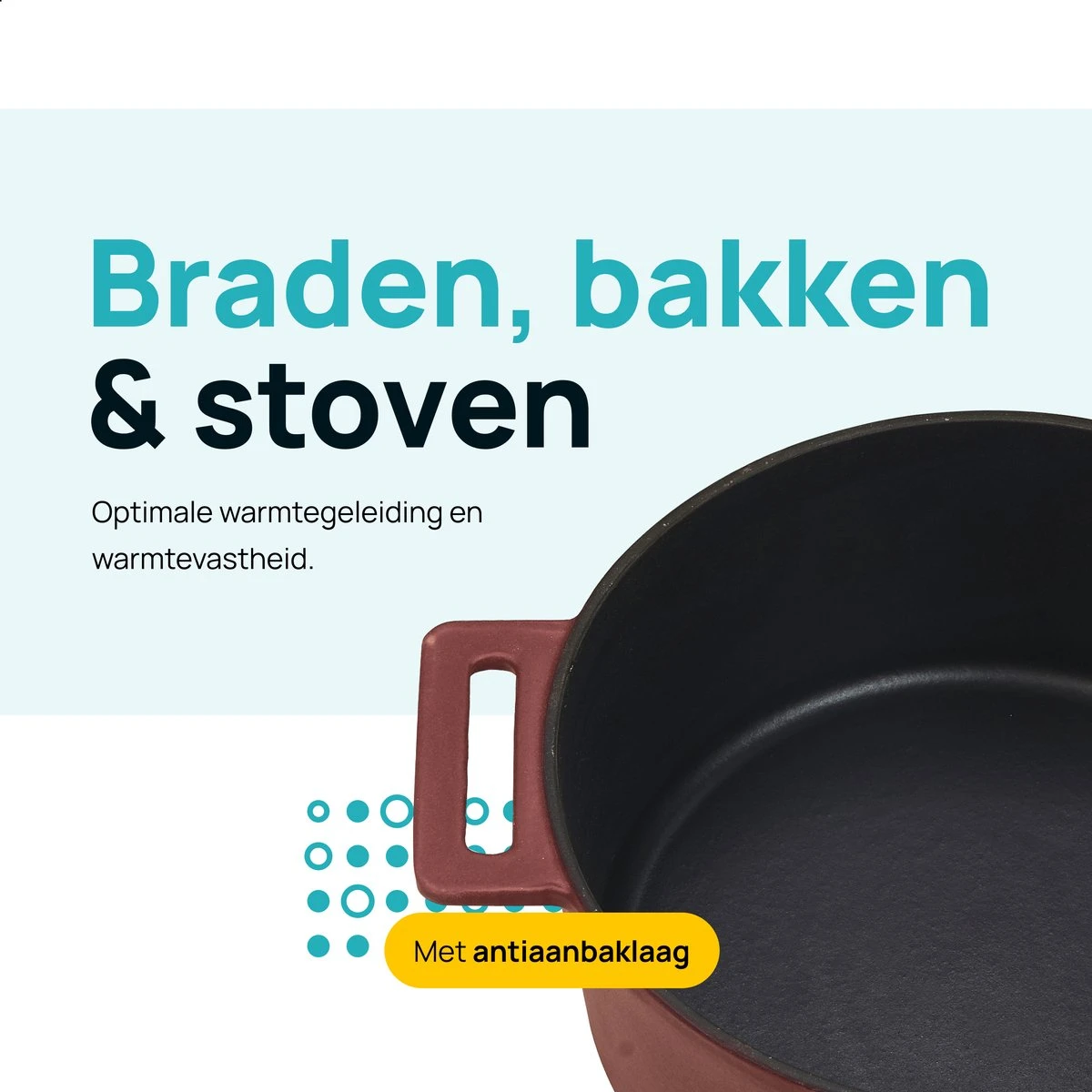 MOA Gietijzeren Braadpan - Inhoud 4,75 liter - 26CM - Rond - Alle warmtebronnen - Ook voor inductie - Gewicht 5,8 kg - Bordeaux rood - MC26BR MOA Gietijzeren Braadpan - Inhoud 4,75 Liter - 26CM - Rond - Alle Warmtebronnen - Ook Voor Inductie - Gewicht 5,8 Kg - Bordeaux Rood - MC26BR -Keuken Pot 1200x1200 890
