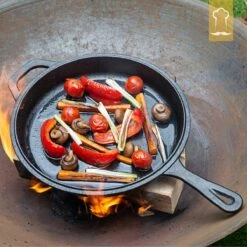 Chefarone Gietijzeren Pan - 2-in-1 Braadpan Inclusief Deksel - Geschikt Voor Alle Warmtebronnen -Keuken Pot 1200x1200 940