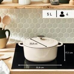 Tefal LOV Braadpan - 5L - Ø25 Cm - Beige -Keuken Pot 1200x1200 945